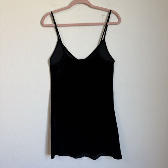 Brandy Melville Womens Whimsy Goth Velvet Sleeveless Mini Dress Black Fall Witch - Picture 9 of 14